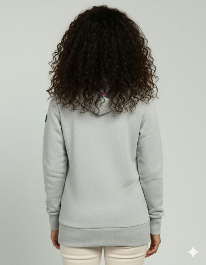 Ragwear Sweatshirt ANGELLIKA FLOWERS O met asymmetrische sjaalkraag