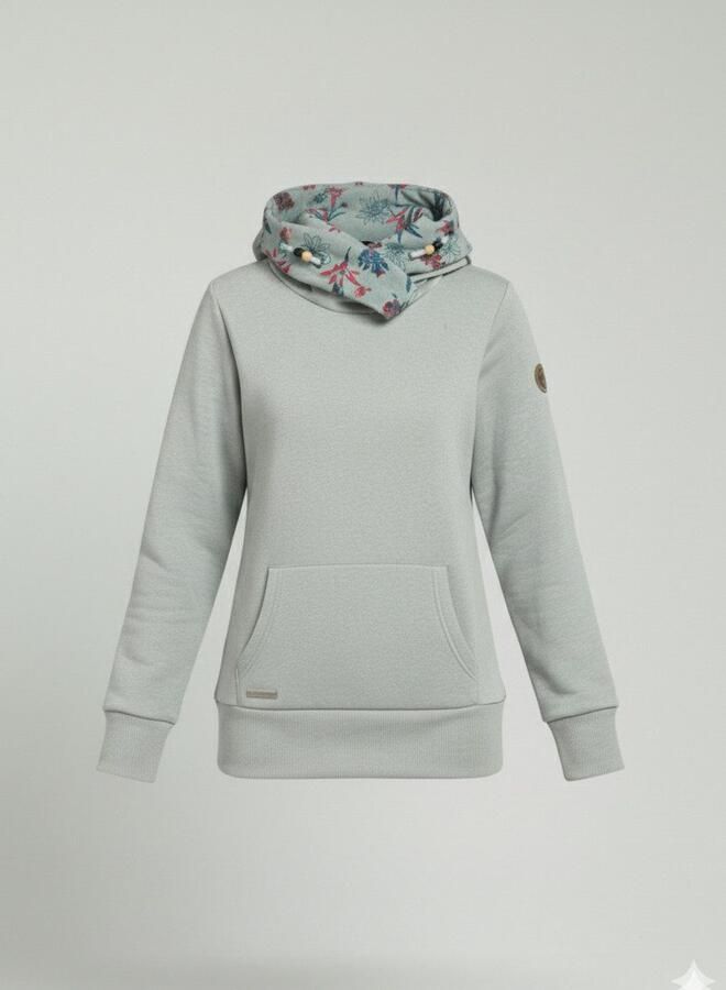 Ragwear Sweatshirt ANGELLIKA FLOWERS O met asymmetrische sjaalkraag - Foto 2