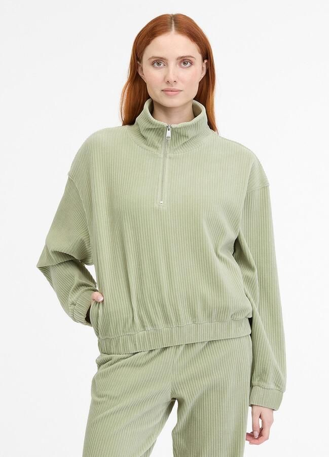 Ragwear Sweatshirt IZZAR CORD Staande kraag met rits in Troyer-stijl - Foto 3