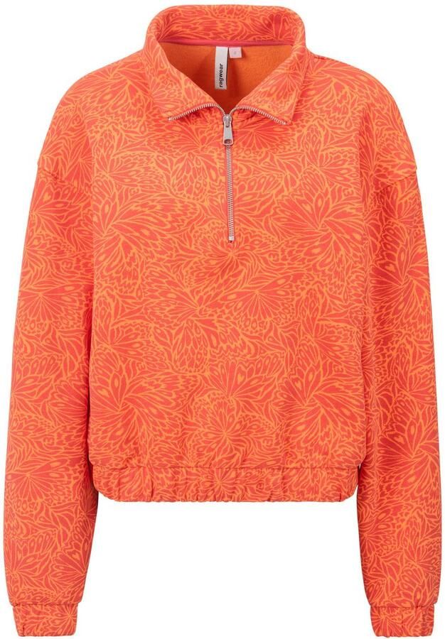 Ragwear Sweatshirt IZZAR PRINT Staande kraag met rits in Troyer-stijl