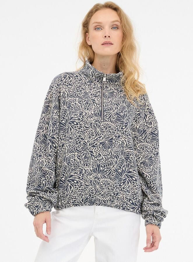 Ragwear Sweatshirt IZZAR PRINT Staande kraag met rits in Troyer-stijl - Foto 2