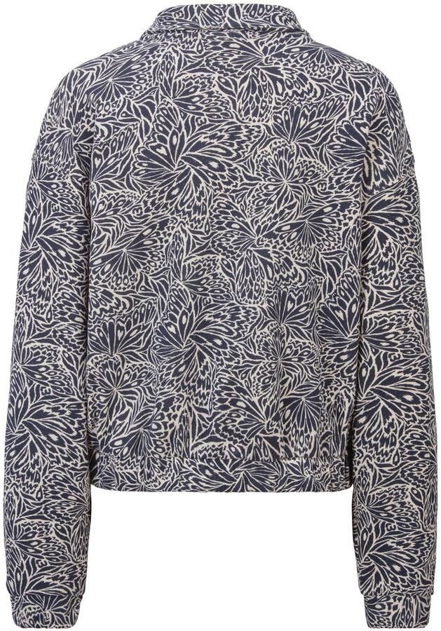 Ragwear Sweatshirt IZZAR PRINT Staande kraag met rits in Troyer-stijl