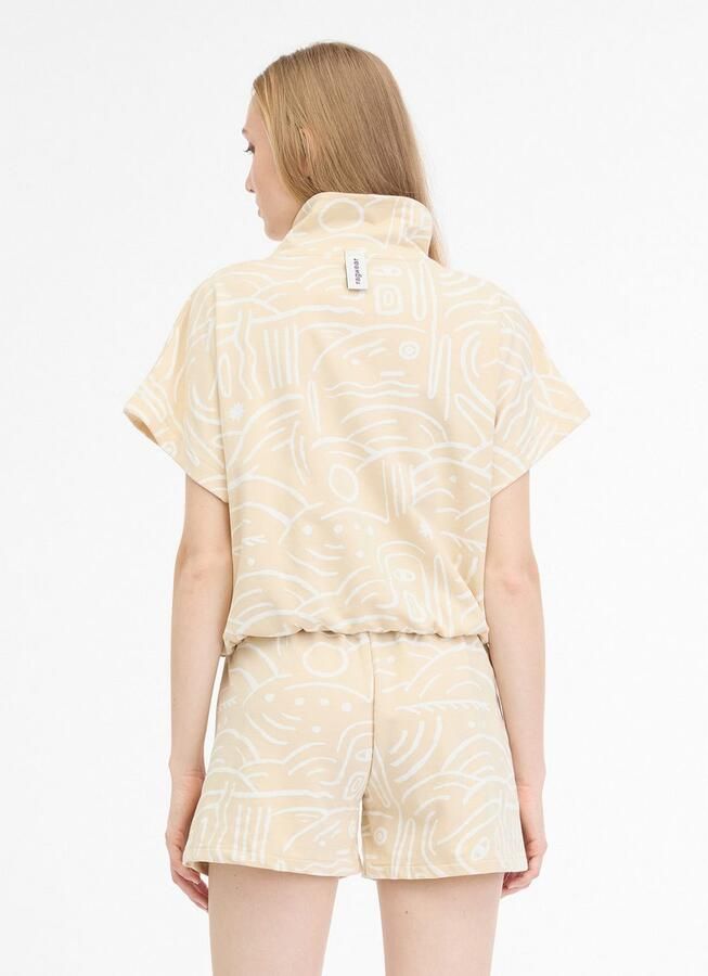Ragwear Sweatshirt IZZARA TOP PRINT met opstaande kraag en ritssluiting in troyer-stijl