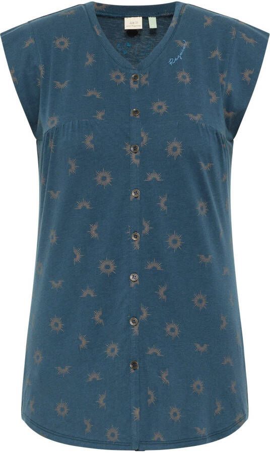 Ragwear Shirt met korte mouwen ZOFKA ORGANIC in een stijlvolle all-over sunshine print