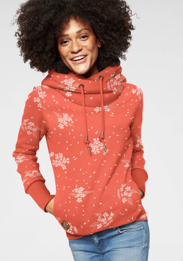 Ragwear Sweater GRIPY BOLD FLOWERS Hoodie met gebloemde print all-over