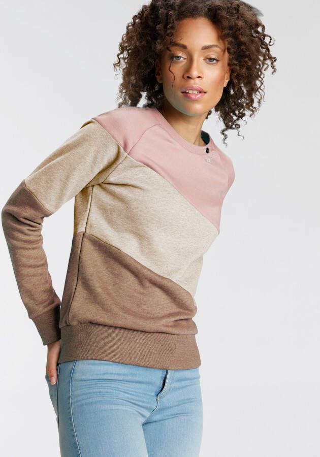 Ragwear Sweater JOHANKA BLOCK Ronde hals met color blocking design