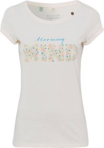 Ragwear T-shirt FLORAH MIND ORGANIC met statement-print 'blooming mind'