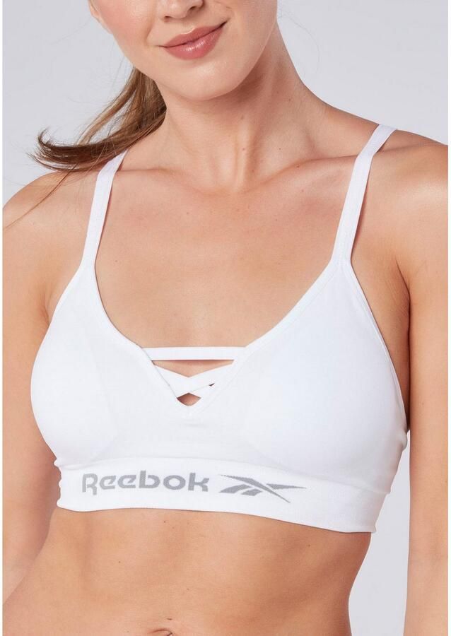 Reebok Bh zonder beugels MARYNA uitneembare pads modern naadloos met logo zonder sluiting - Foto 3
