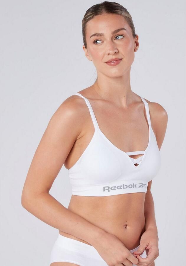 Reebok Bh zonder beugels MARYNA uitneembare pads modern naadloos met logo zonder sluiting - Foto 6