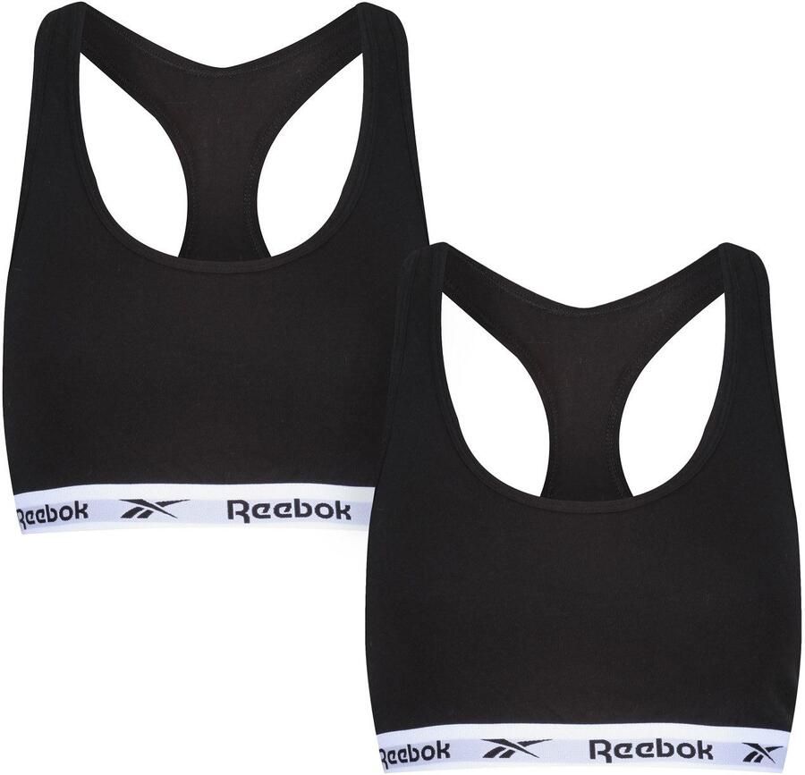 Reebok Bustier FRANKIE brede bandjes zonder sluiting zonder beugel met logo katoenmix (Set van 2) - Foto 3