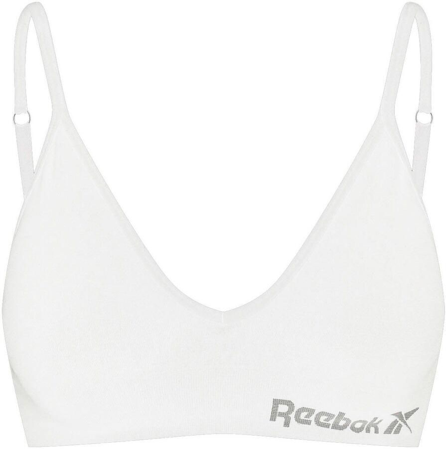 Reebok Bustier Justine smalle bandjes comfortabel basic zonder beugel met logo triangel-snit - Foto 4