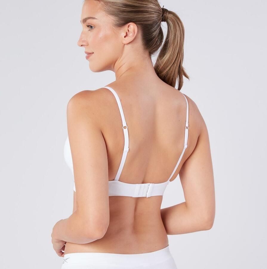 Reebok Bustier Justine smalle bandjes comfortabel basic zonder beugel met logo triangel-snit - Foto 5