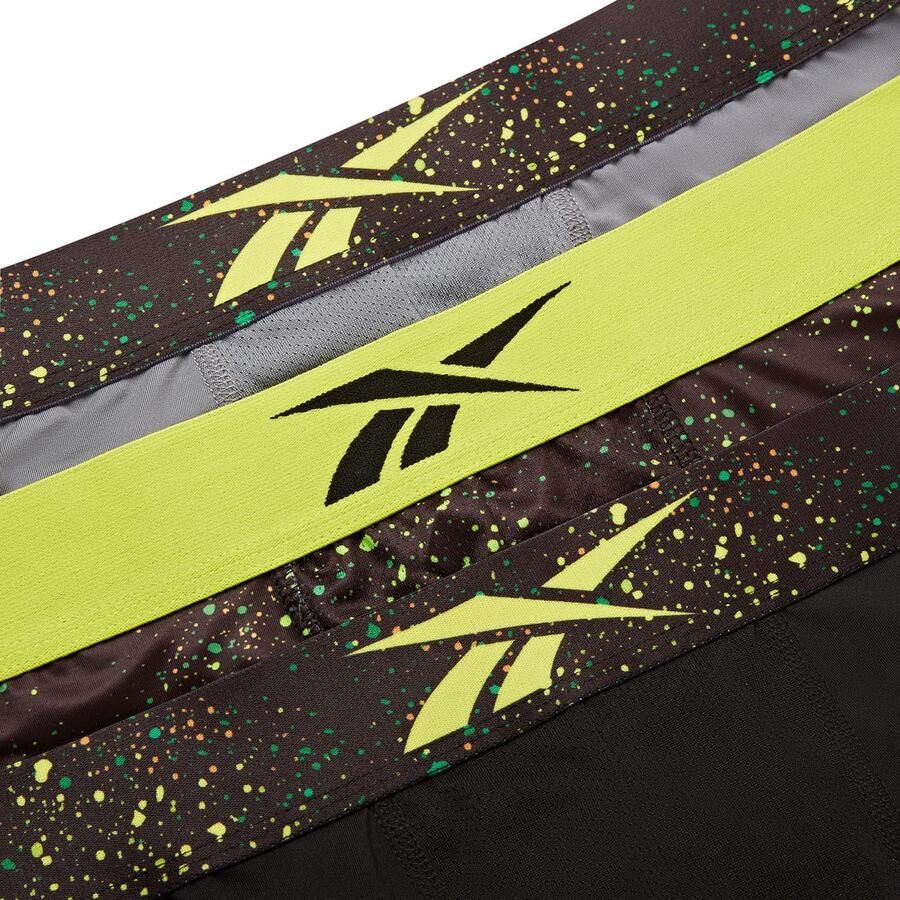 Reebok Trunk BENJI basic vochtregulerend met logo met patroon brede band (Set van 3)