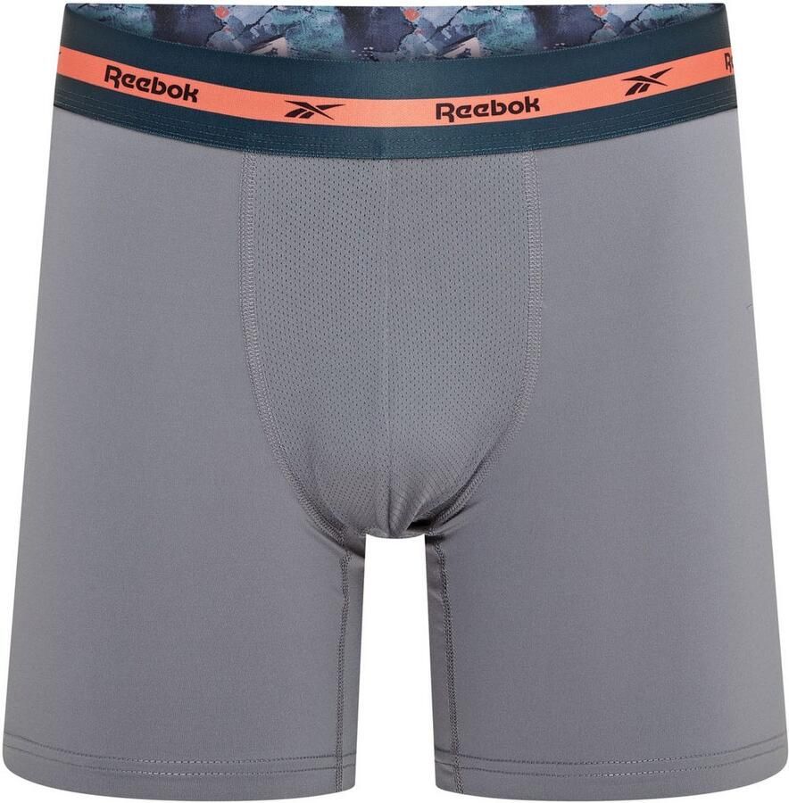 Reebok Trunk Luther basic vochtregulerend met logo met patroon brede band (Set van 3) - Foto 4