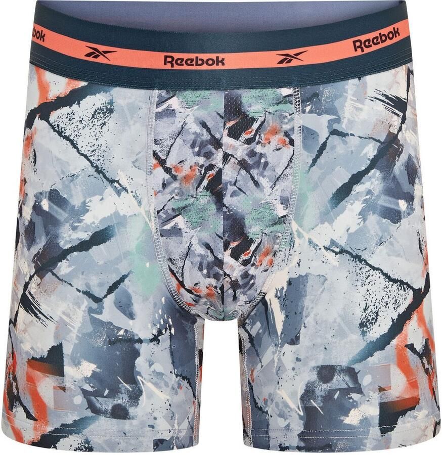 Reebok Trunk Luther basic vochtregulerend met logo met patroon brede band (Set van 3) - Foto 5