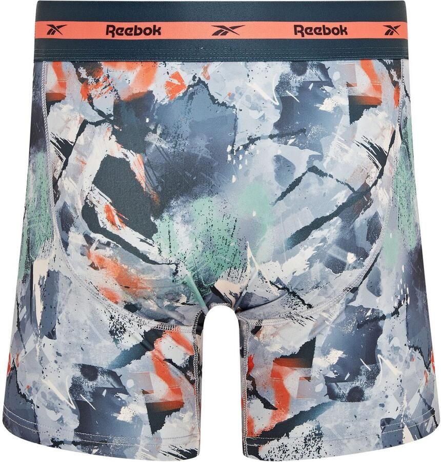 Reebok Trunk Luther basic vochtregulerend met logo met patroon brede band (Set van 3) - Foto 6