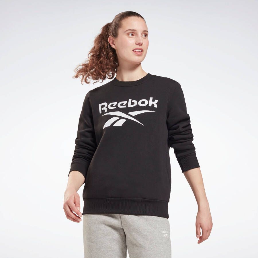 Reebok Zwarte Fleece Crew Neck Sweatshirt Black Heren