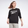 Reebok Zwarte Fleece Crew Neck Sweatshirt Black Heren - Thumbnail 1