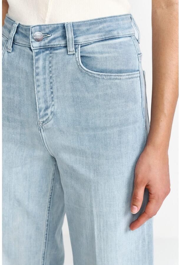 Rich & Royal 7 8 jeans Culotte lichtblauwe satijn denim