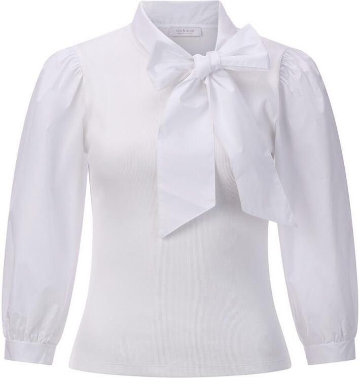 Rich & Royal Blouse met lange mouwen Met een ronde hals - Foto 4