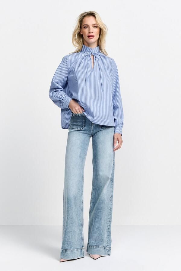Rich & Royal Blouse met lange mouwen Met speelse strik aan de halsopening - Foto 3