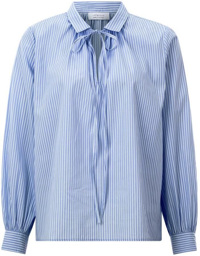 Rich & Royal Blouse met lange mouwen Met speelse strik aan de halsopening