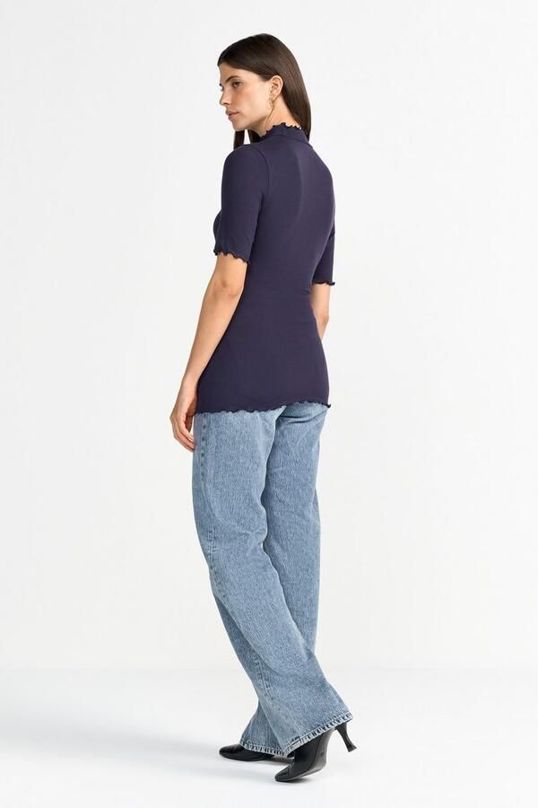 Rich & Royal Colshirt met gegolfde randen - Foto 5