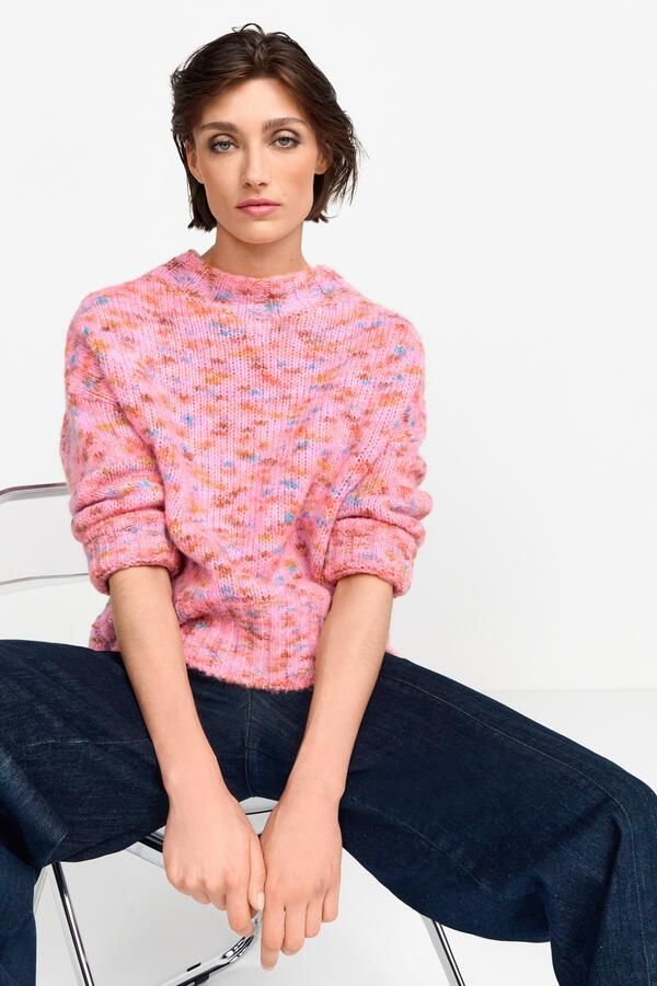 Rich & Royal Stijlvolle V-hals Pullover met Neps Pink Dames - Foto 5