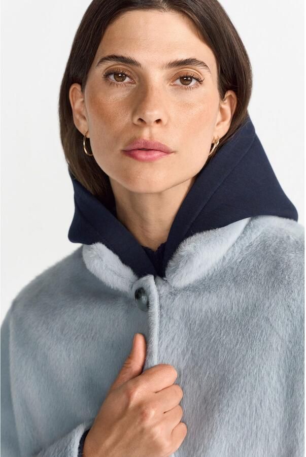 Rich & Royal Jack van imitatiebont met opstaande kraag - Foto 2