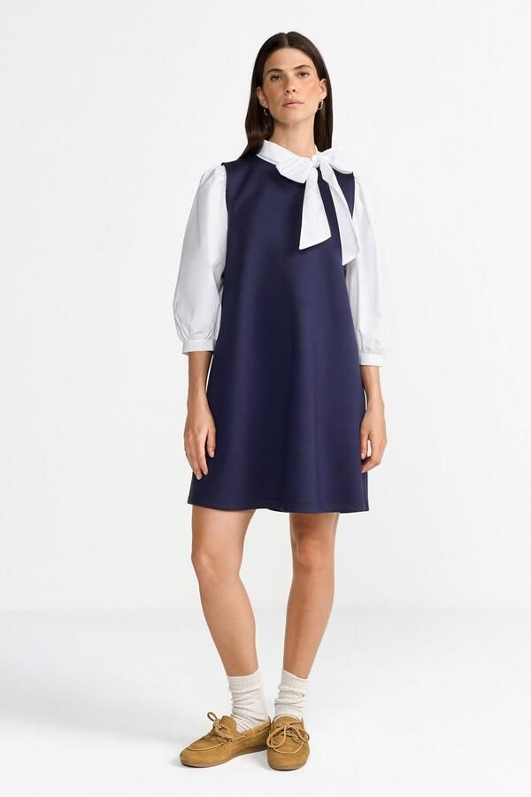 Rich & Royal Mini-jurk van viscosemix met ronde hals - Foto 2