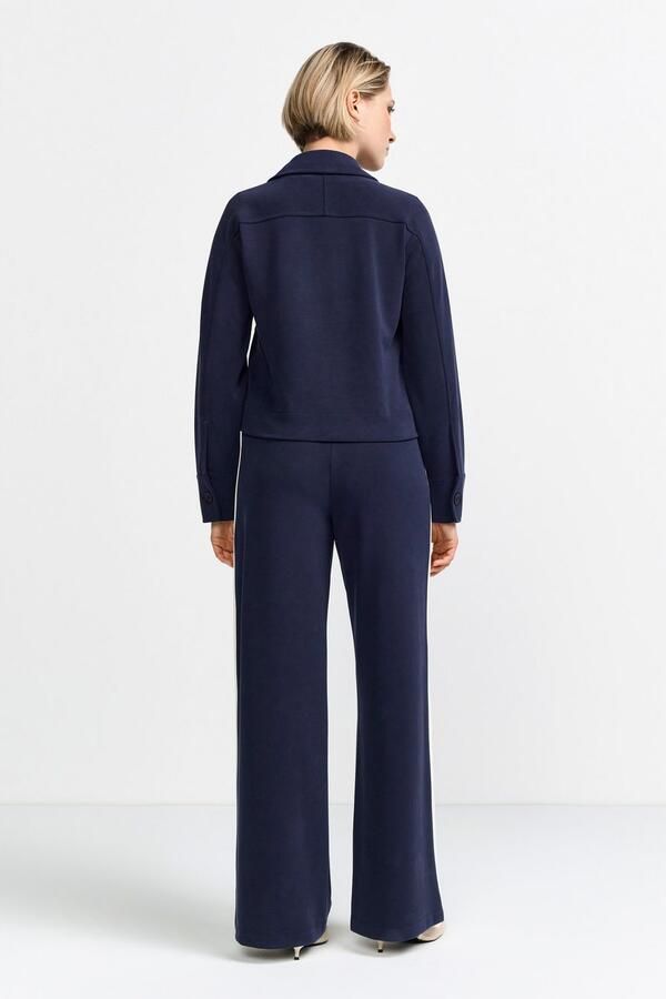 Rich & Royal Straight leg stoffen broek met galonstrepen - Foto 3