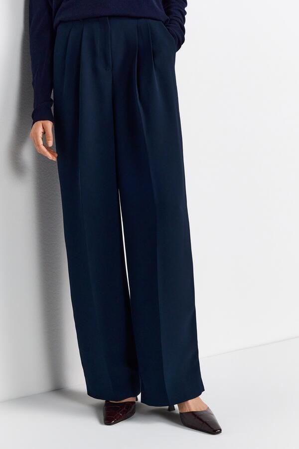 Rich & Royal Pantalon met vouw Met merkenlabel boven de tas - Foto 5