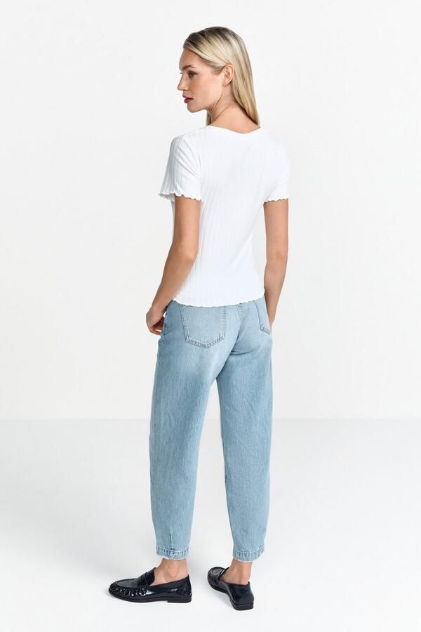 Rich & Royal Shirt met korte mouwen Met golvende zoom aan romp en mouwen - Foto 3