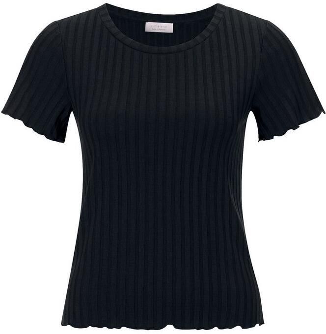 Rich & Royal Shirt met korte mouwen Met golvende zoom aan romp en mouwen - Foto 4