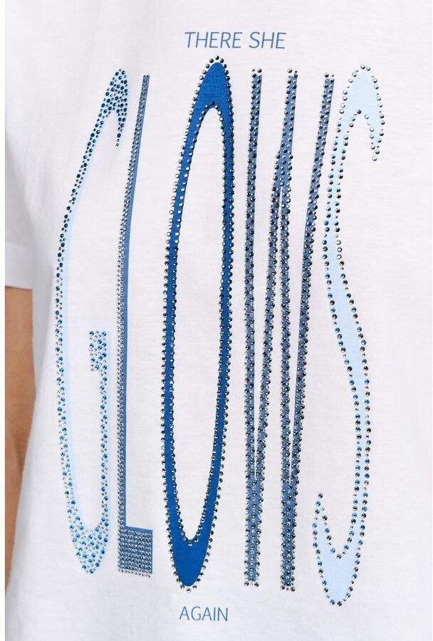 Rich & Royal Shirt met korte mouwen Print "There she GLOWS again"
