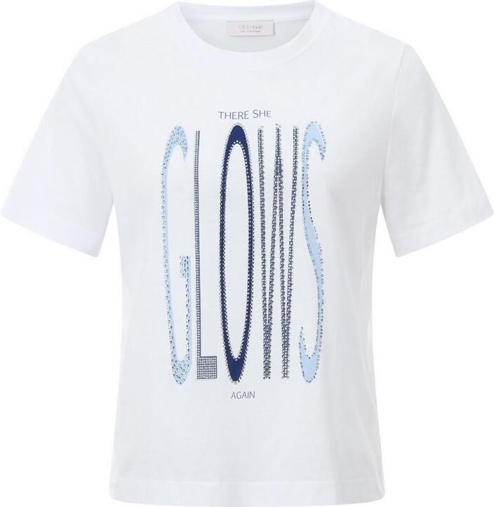Rich & Royal Shirt met korte mouwen Print "There she GLOWS again" - Foto 4