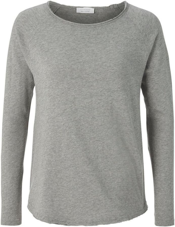 Rich & Royal Shirt met lange mouwen 2409 O HJ LS met open halslijn en zoom