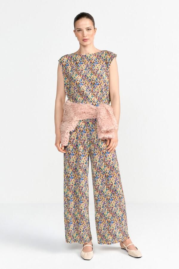 Rich & Royal Shirttop met ronde hals luchtige crêpe vloeiende snit - Foto 2