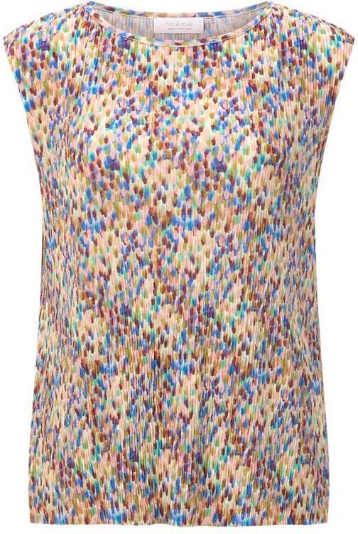 Rich & Royal Shirttop met ronde hals luchtige crêpe vloeiende snit - Foto 4