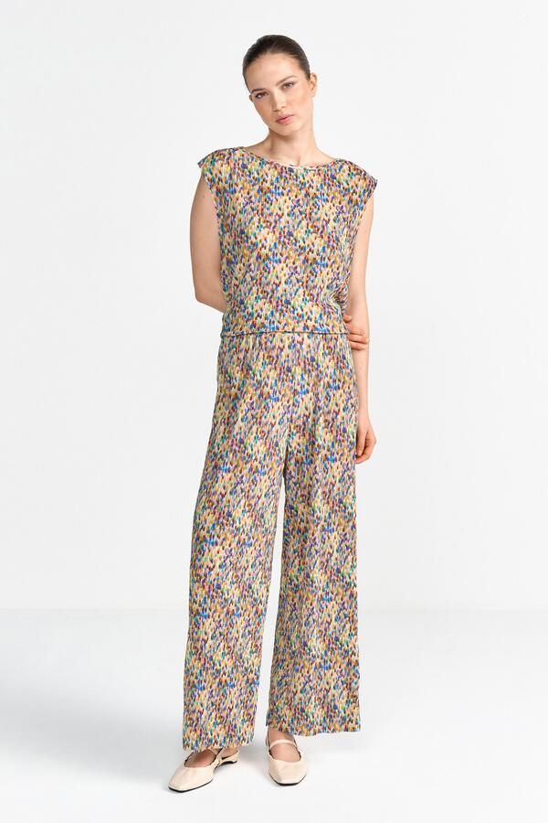 Rich & Royal Broek in all-over look met plissévouwen - Foto 5