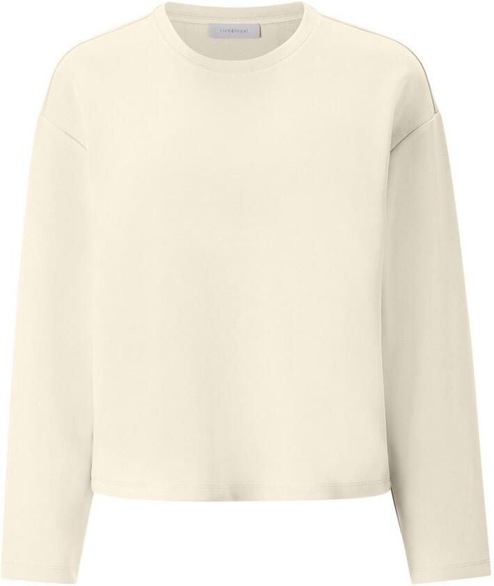 Rich & Royal Sweatshirt 2409 T Peach Crew oversneden schouders zachte greep ronde hals