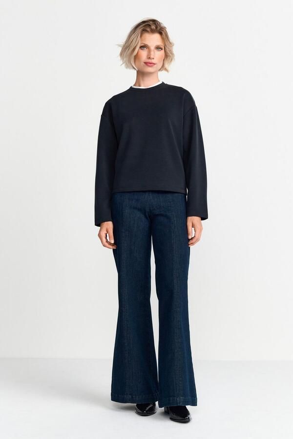 Rich & Royal Sweatshirt 2409 T Peach Crew oversneden schouders zachte greep ronde hals - Foto 3