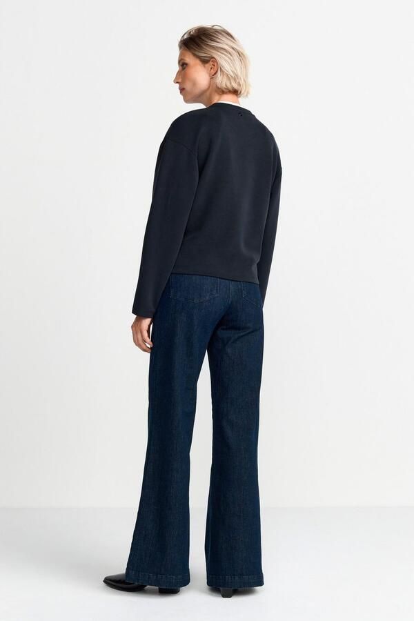 Rich & Royal Sweatshirt 2409 T Peach Crew oversneden schouders zachte greep ronde hals - Foto 4