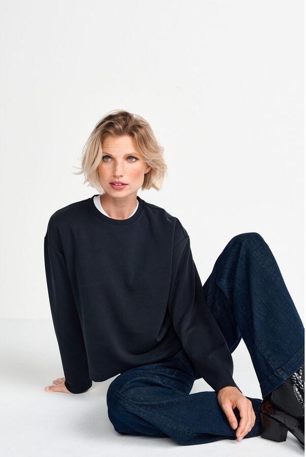 Rich & Royal Sweatshirt 2409 T Peach Crew oversneden schouders zachte greep ronde hals - Foto 2