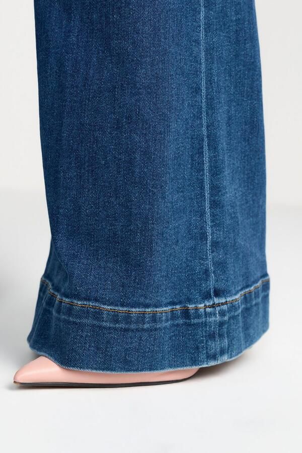 Rich & Royal Wijde jeans NOS MR SC F Blue Hoge taille wijde pijp subtiele wassing - Foto 2