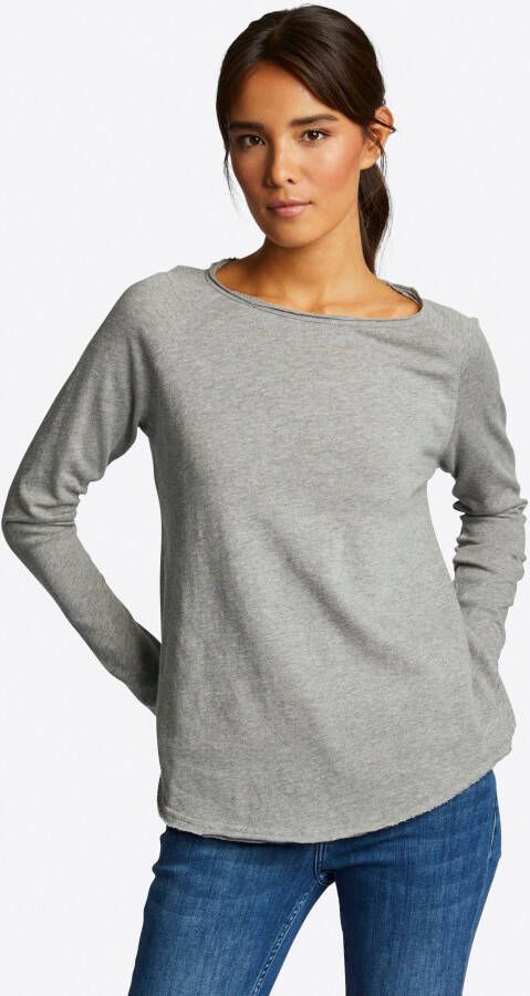 Rich & Royal Shirt met lange mouwen 2409 O HJ LS met open halslijn en zoom