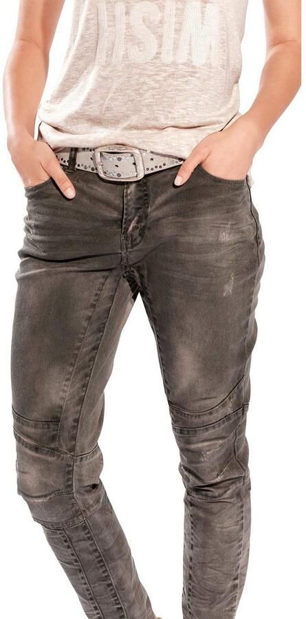 RICK CARDONA by Heine Boyfriendbroek met biker details