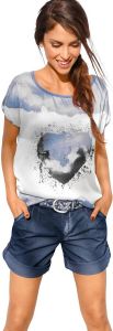 RICK CARDONA by Heine Shirt met ronde hals Gedessineerd shirt (1-delig)