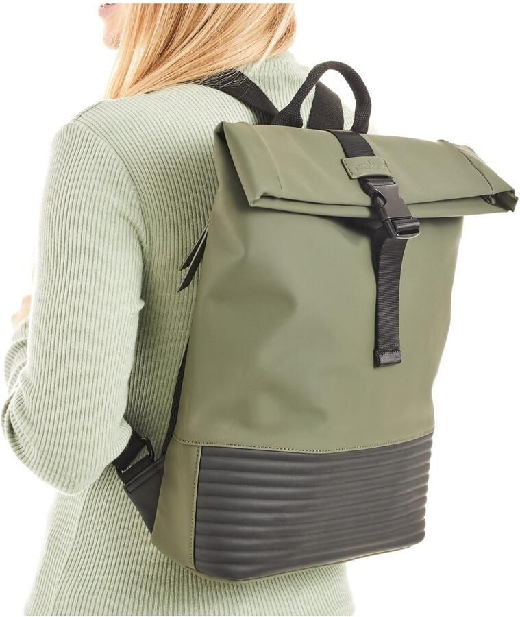 Rieker Rugzak Foil Foil met modieuze stiksels