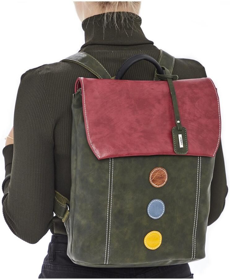 Rieker Rugzak Vrijetijdsrugzak shoppingrugzak met kleurrijke accenten - Foto 2